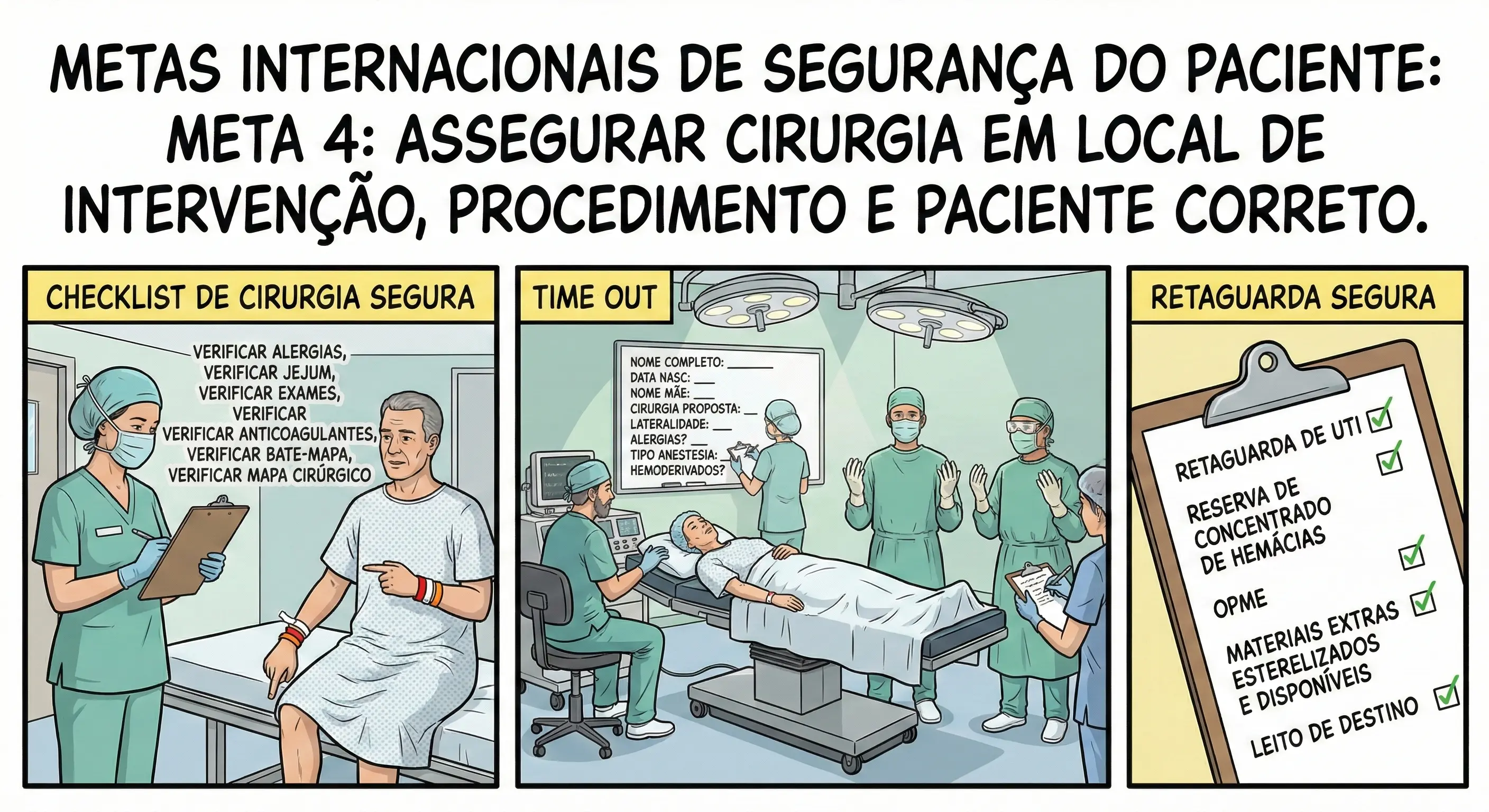 META 4  ASSEGURAR CIRURGIA EM LOCAL DE INTERVENÇÃO, PROCEDIMENTO E PACIENTE CORRETO
